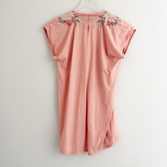 Johnny Was Calida Coral Embroidered Cap Sleeve Top - Picture 3 of 8